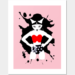 cat woman cool design Posters and Art